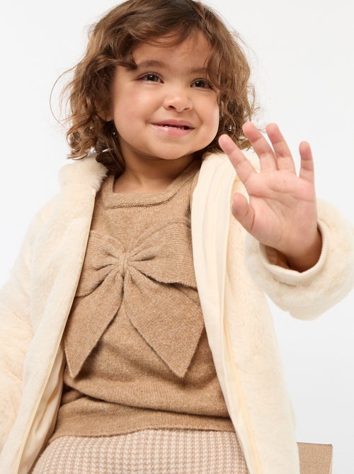 Jasje van imitatiebont met capuchon - Kiabi