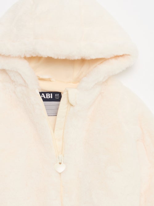 Jasje van imitatiebont met capuchon - Kiabi