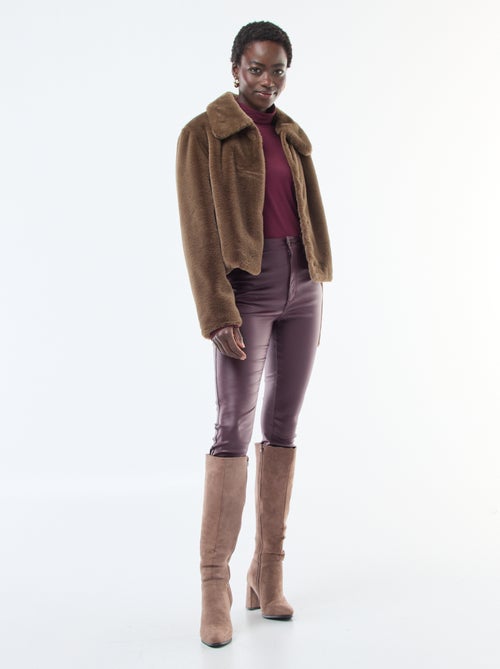 Jasje van imitatiebont met drukknoopsluiting - Kiabi