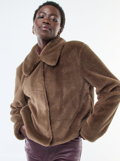 Jasje van imitatiebont met drukknoopsluiting - Kiabi