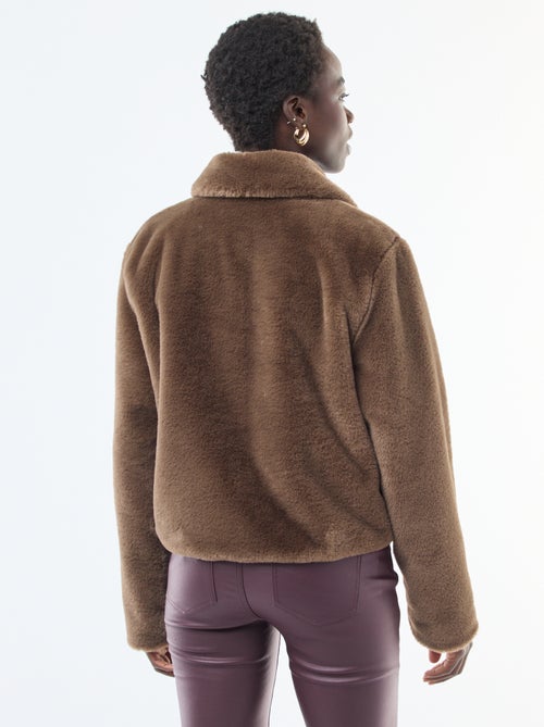 Jasje van imitatiebont met drukknoopsluiting - Kiabi