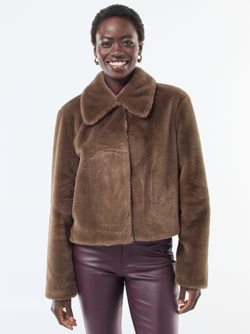 Jasje van imitatiebont met drukknoopsluiting - Kiabi