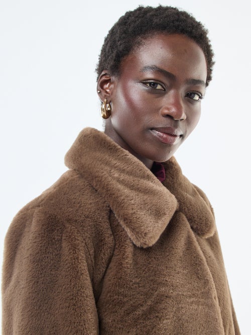 Jasje van imitatiebont met drukknoopsluiting - Kiabi