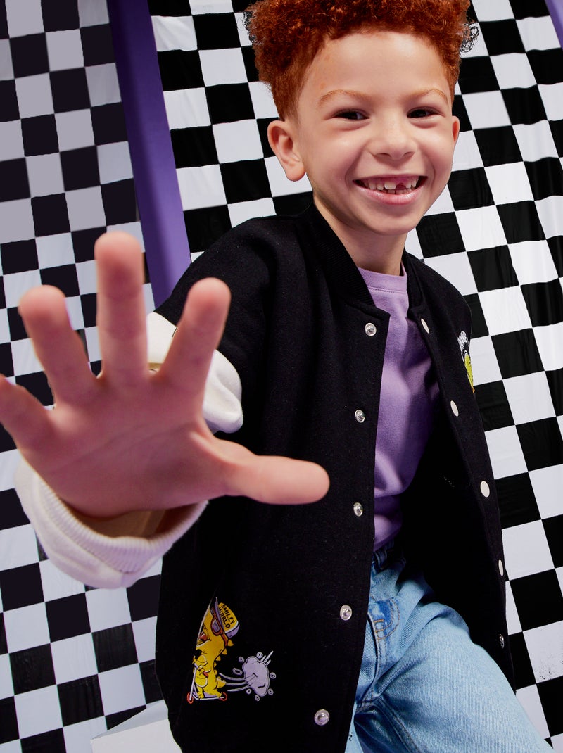 Jasje van joggingstof 'Smiley World' ZWART - Kiabi