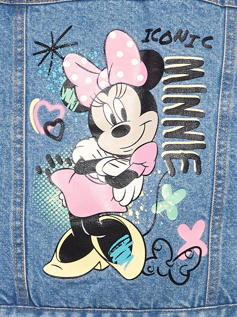 Jasje van spijkerstof en met schapenvacht effect 'Minnie' BLAUW - Kiabi