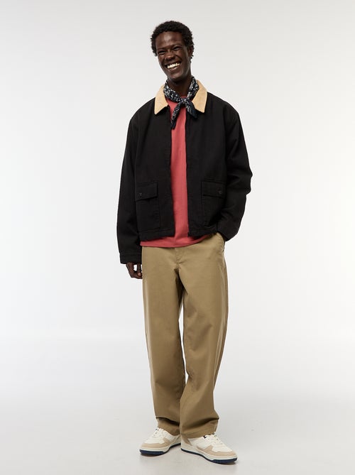 Jasje van twill met ribboord - Kiabi