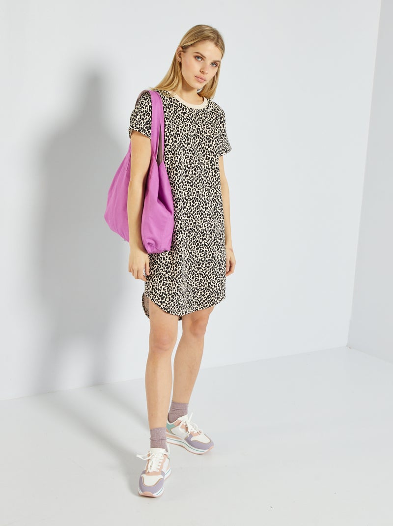 JDC-sweatjurk met print BIEGE - Kiabi