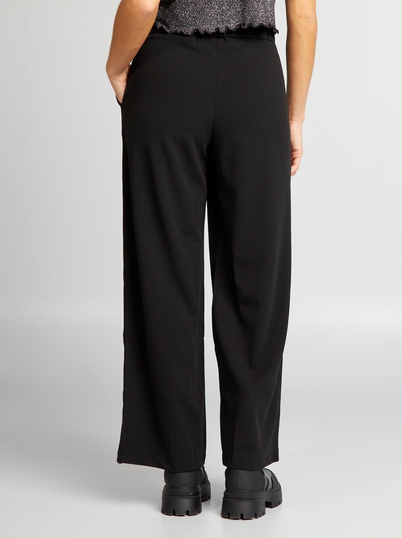 JDY - Wijde broek met hoge taille ZWART - Kiabi