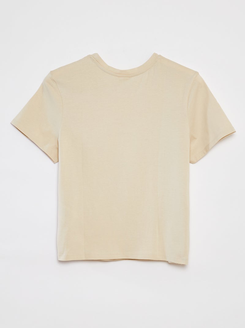 'JDY'-T-shirt met broderie anglaise BIEGE - Kiabi
