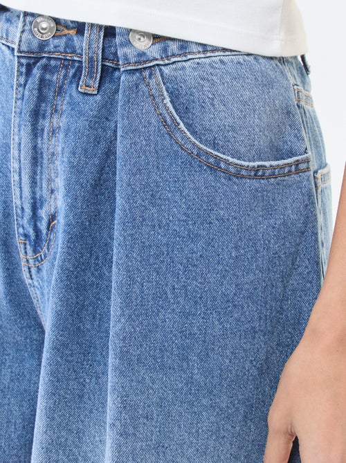 Jeans met brede pijpen en hoge taille - Kiabi