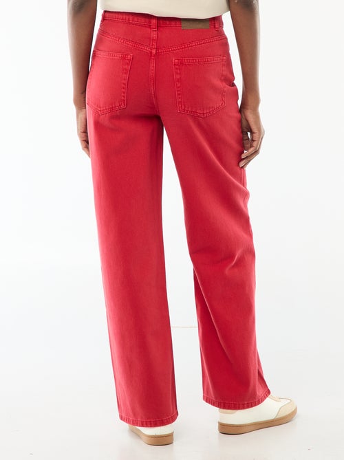 Jeans met brede pijpen en hoge taille - Kiabi