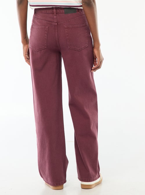 Jeans met brede pijpen en hoge taille - Kiabi