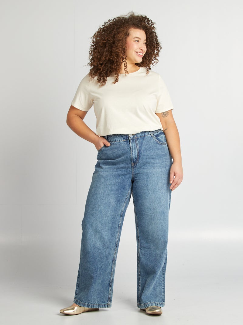 Jeans met elastische taille BLAUW - Kiabi