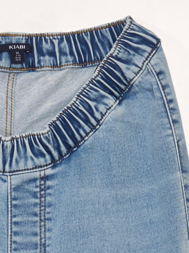 Jeans met elastische tailleband - So Easy BLAUW - Kiabi