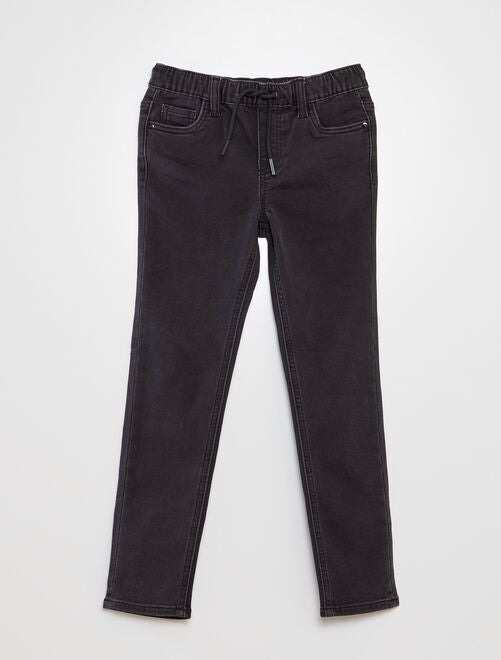 Jeans met elastische tailleband en strikkoordje - Kiabi