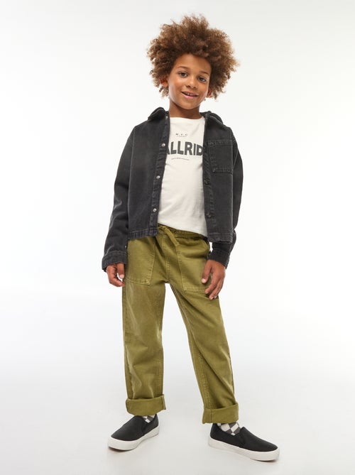 Jeans met elastische tailleband - Kiabi