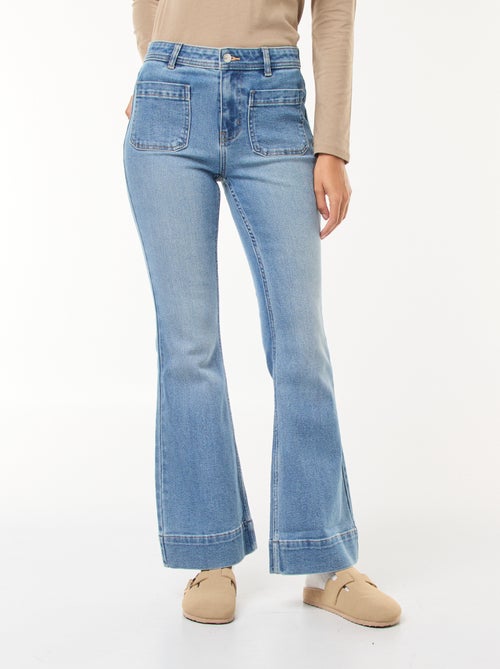 Jeans met hoge taille - flared/bootcut model - Kiabi