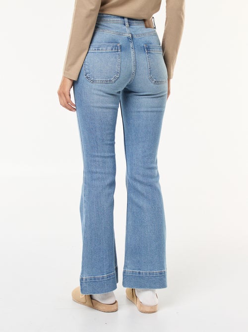 Jeans met hoge taille - flared/bootcut model - Kiabi