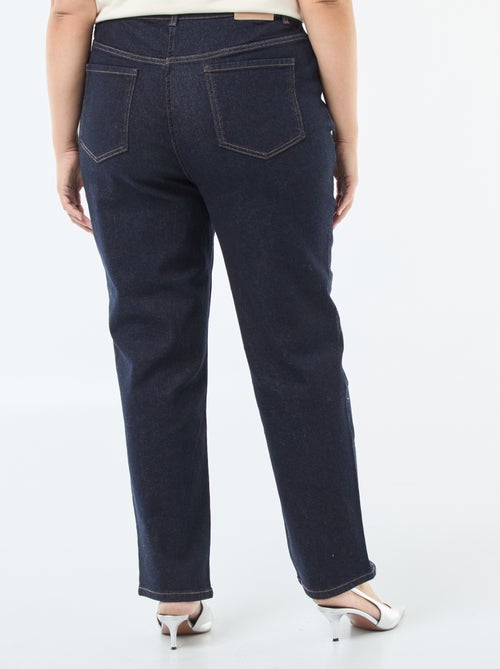 Jeans met hoge taille en stras - Kiabi