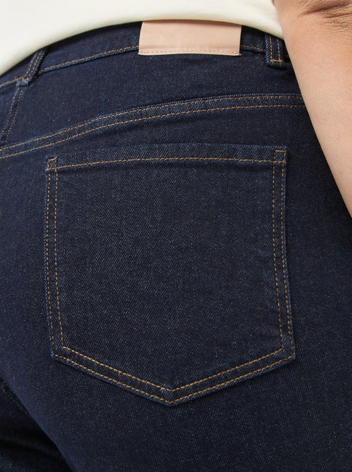Jeans met hoge taille en stras - Kiabi