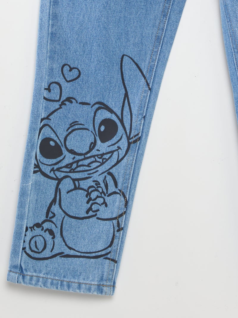 Jeans met Stitch-print BLAUW - Kiabi