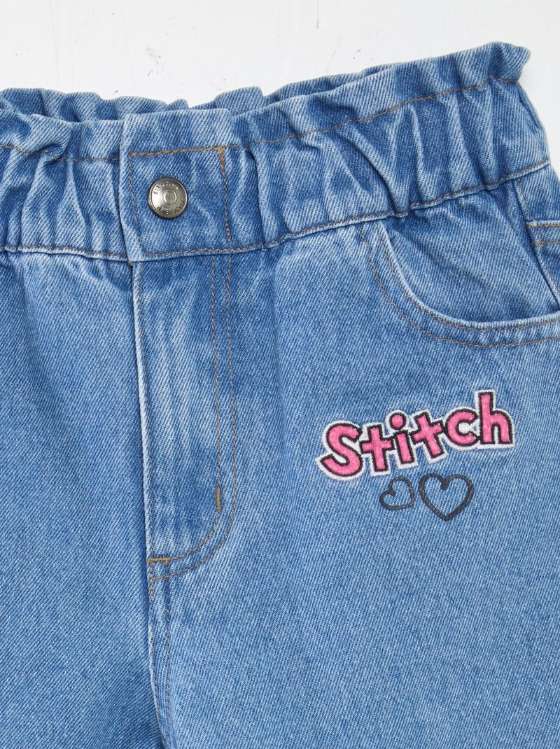 Jeans met Stitch-print BLAUW - Kiabi