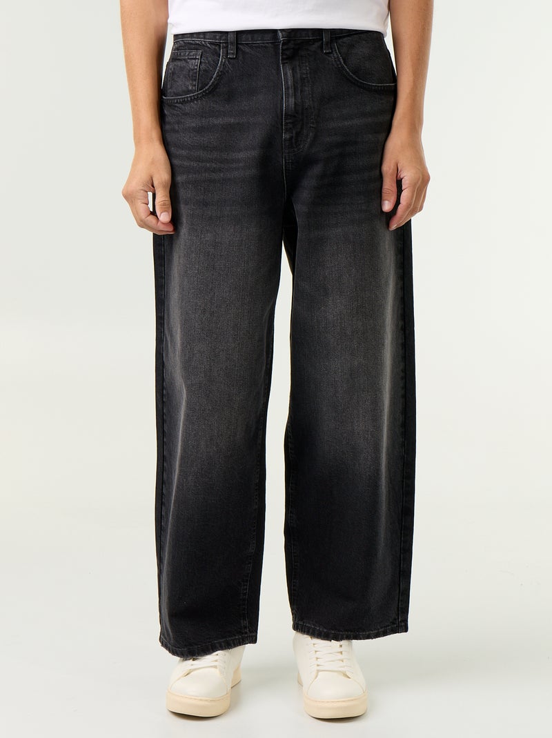 Jeans met super baggy pasvorm Zwart - Kiabi