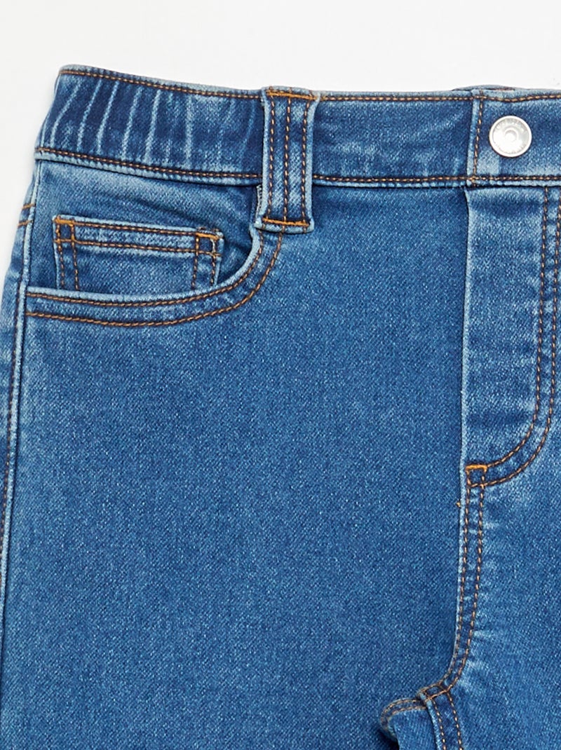Jeans met verstelbare tailleband - instapcollectie Blauw - Kiabi