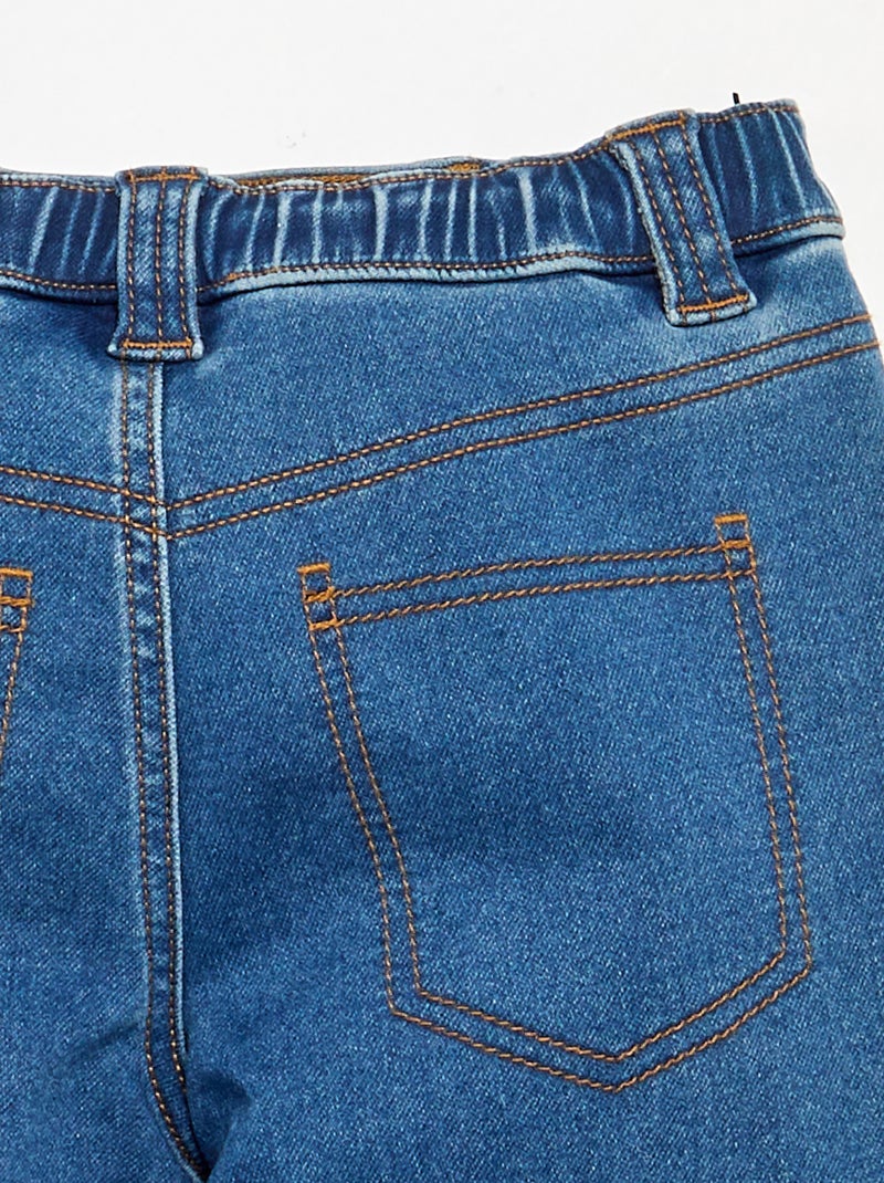 Jeans met verstelbare tailleband - instapcollectie Blauw - Kiabi