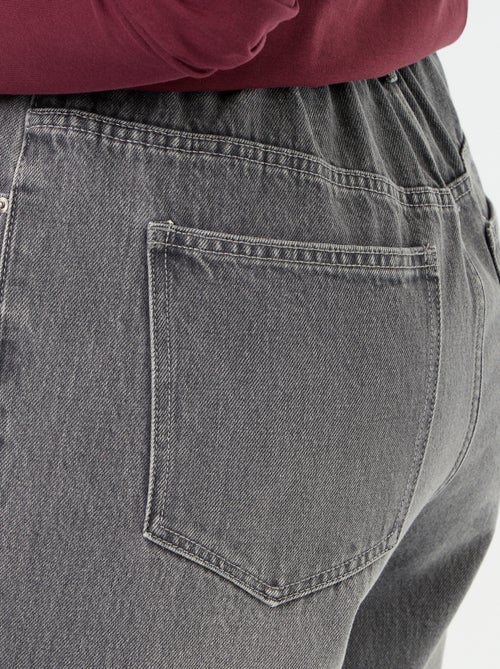Jeans met wijde pasvorm en omgeslagen pijpen - Kiabi