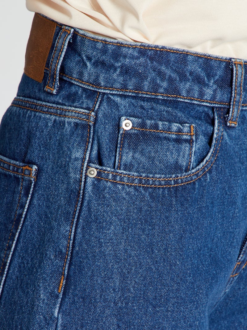 Jeans met wijde pijpen - 30L BLAUW - Kiabi