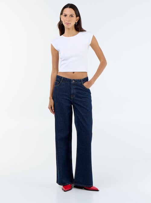 Jeans met wijde pijpen - 30L - Kiabi