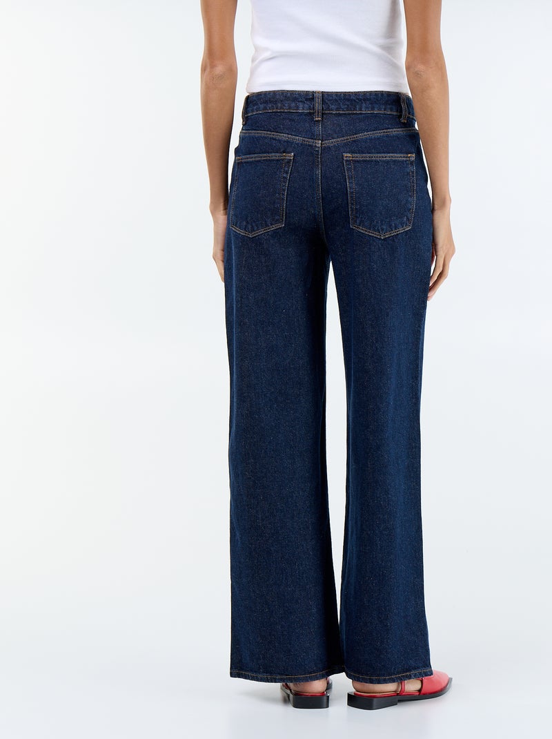 Jeans met wijde pijpen - 30L Blauw - Kiabi