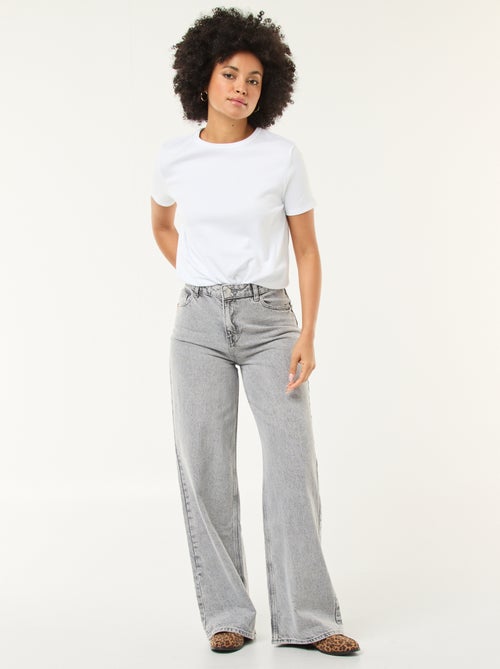 Jeans met wijde pijpen - 30L - Kiabi