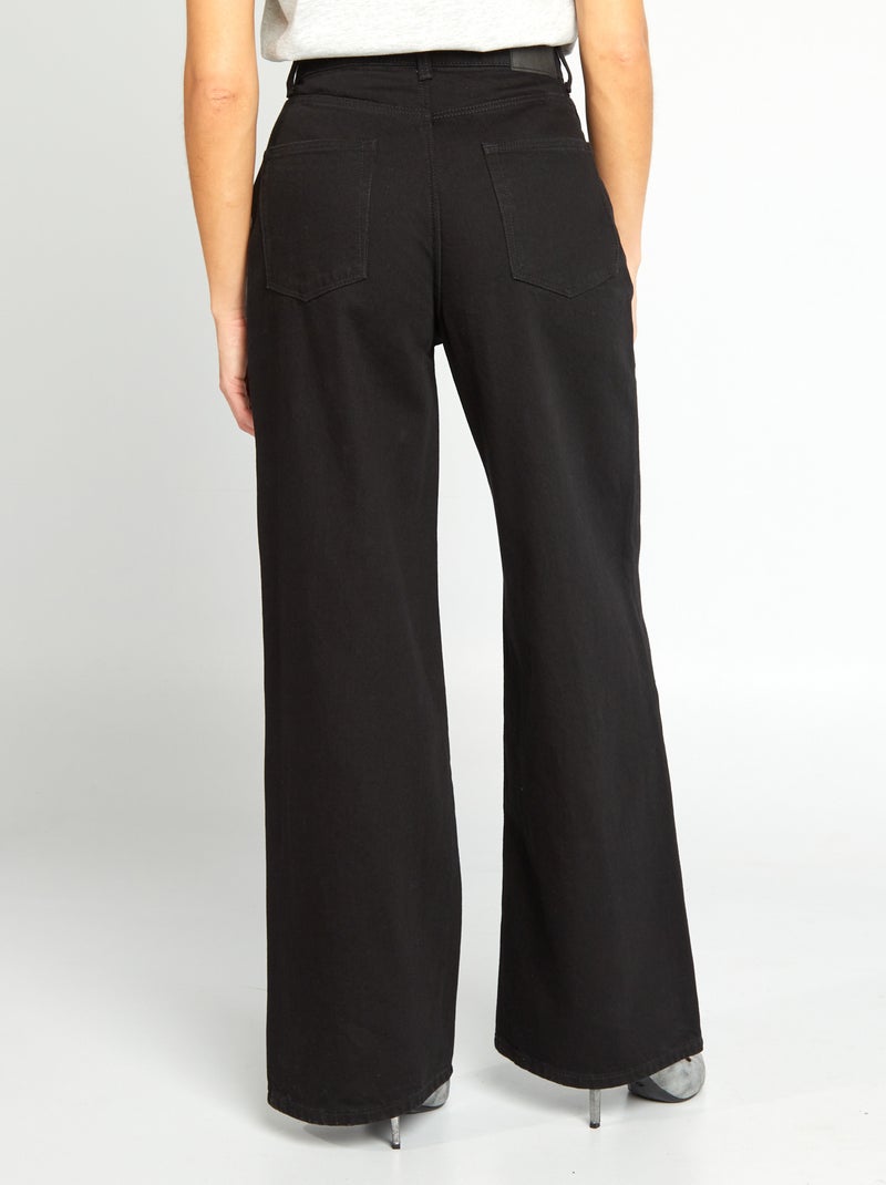 Jeans met wijde pijpen - 30L ZWART - Kiabi