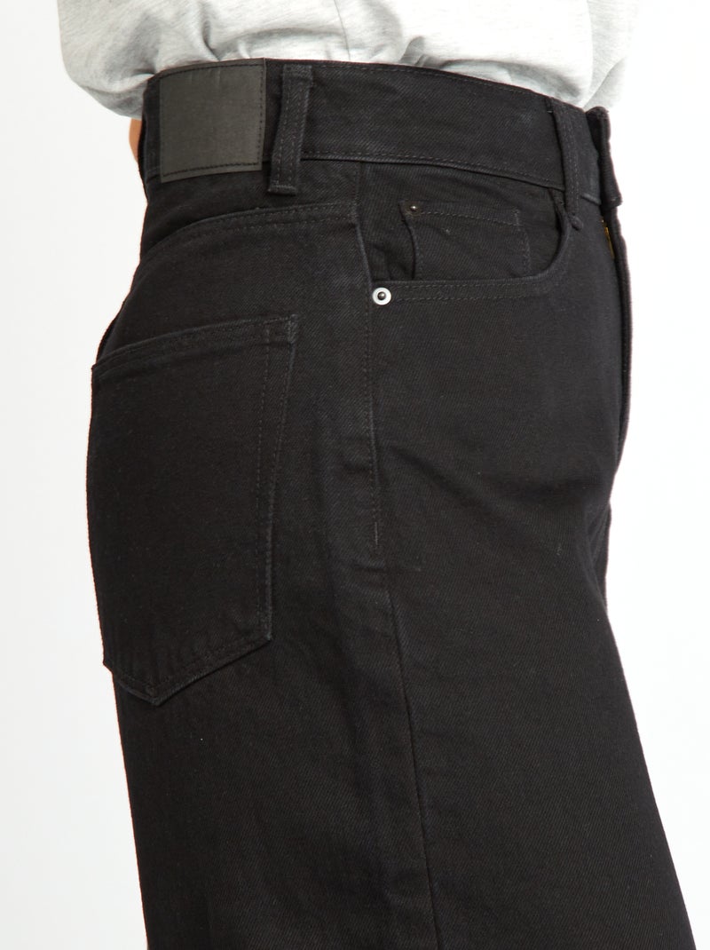 Jeans met wijde pijpen - 30L ZWART - Kiabi