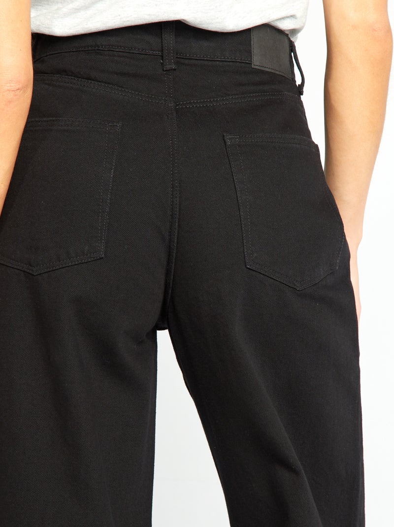 Jeans met wijde pijpen - 30L ZWART - Kiabi
