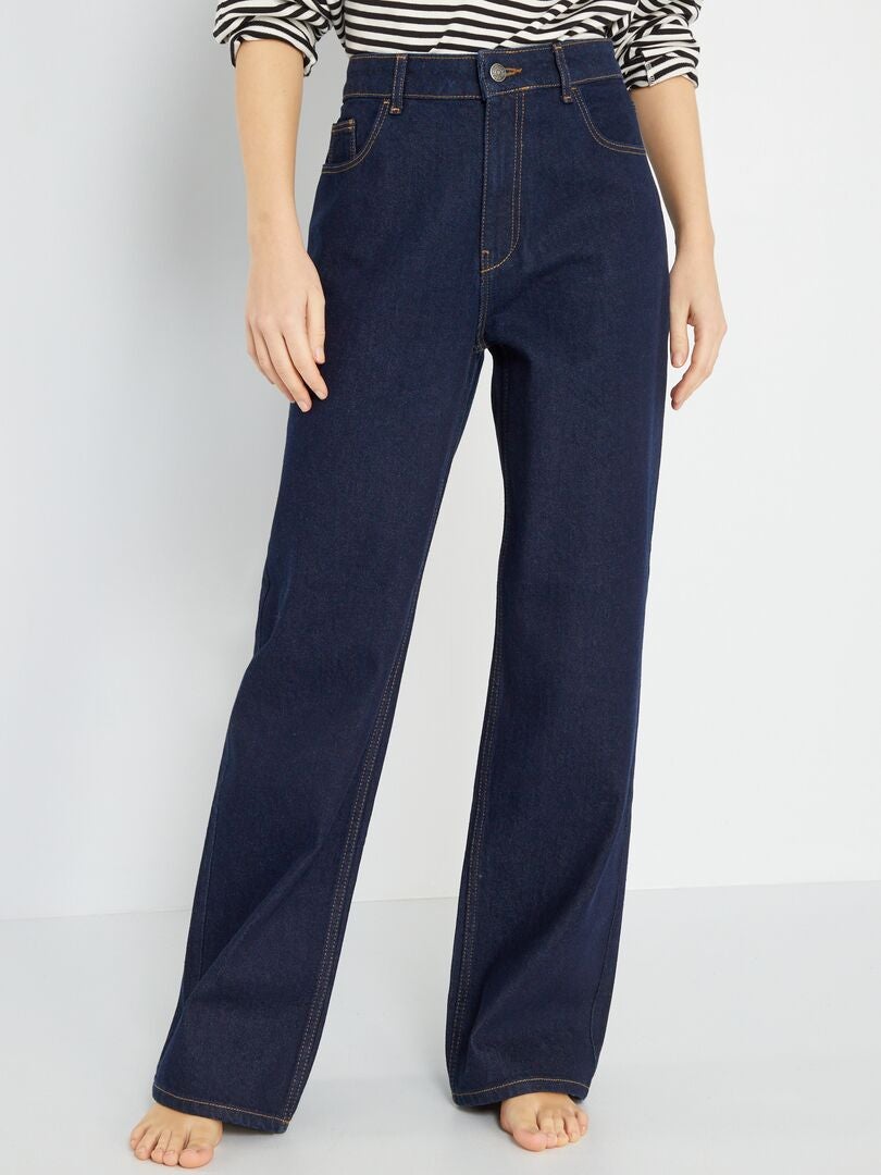 Jeans met wijde pijpen - L32 BLAUW - Kiabi