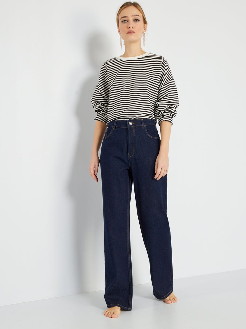 Jeans met wijde pijpen - L32 BLAUW - Kiabi