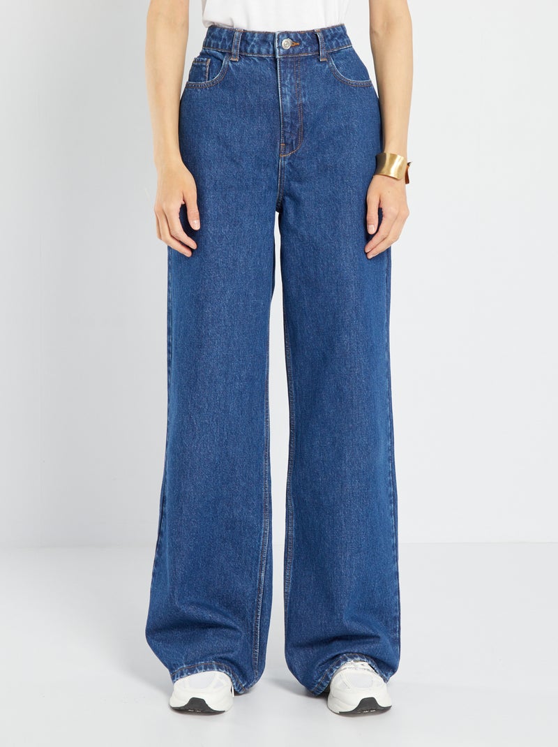 Jeans met wijde pijpen - L32 BLAUW - Kiabi