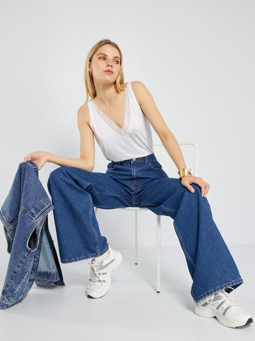 Jeans met wijde pijpen - L32 - Kiabi Jeans met wijde pijpen - L32 - Kiabi