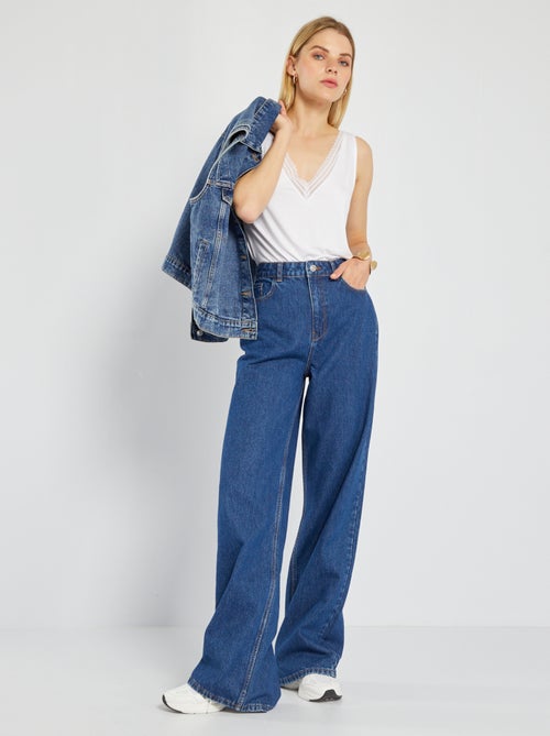 Jeans met wijde pijpen - L32 - Kiabi Jeans met wijde pijpen - L32 - Kiabi