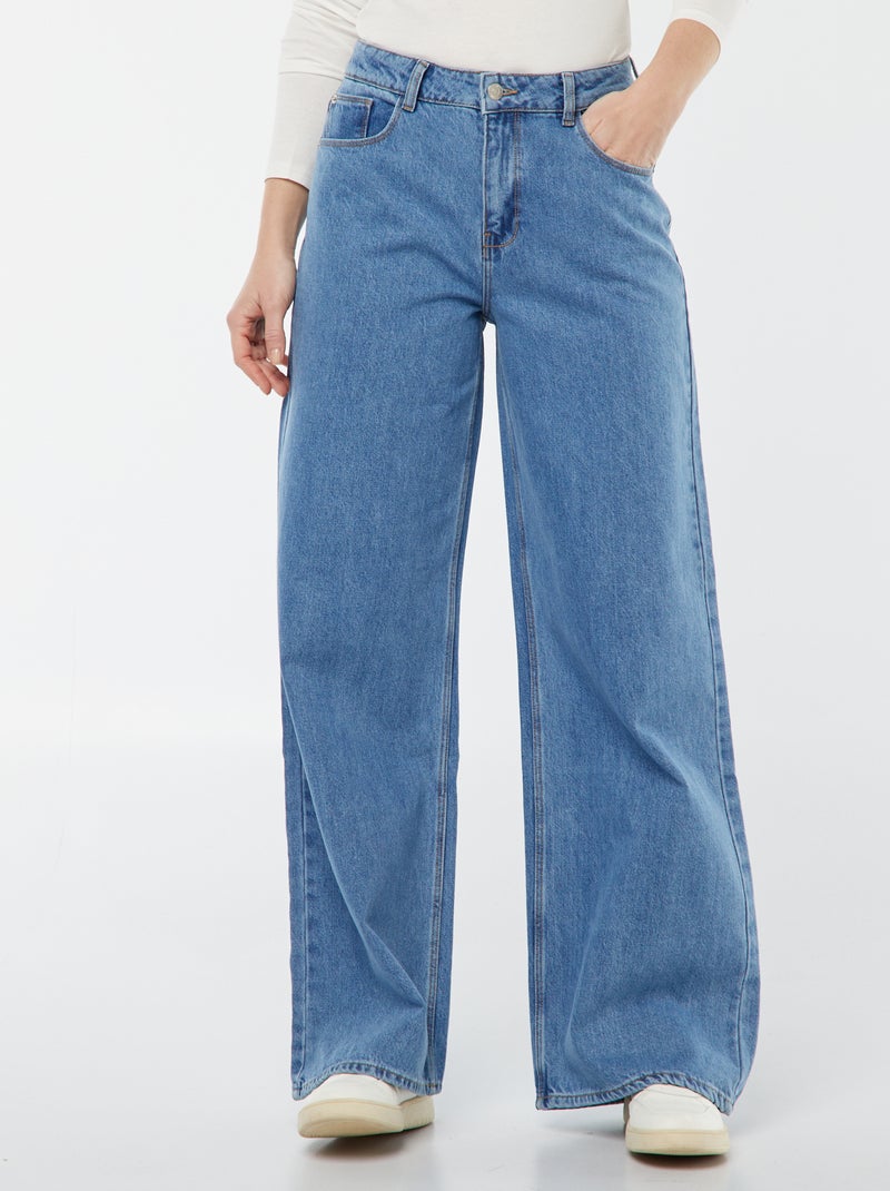 Jeans met wijde pijpen - L32 BLAUW - Kiabi