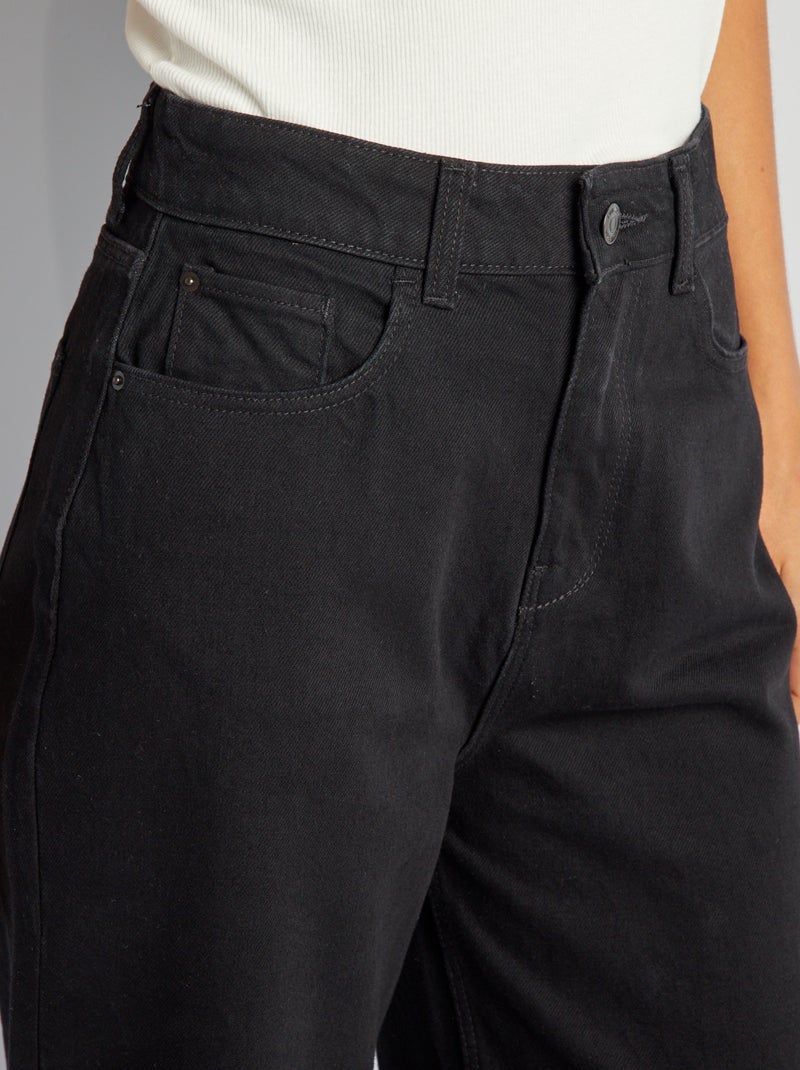 Jeans met wijde pijpen - L32 ZWART - Kiabi