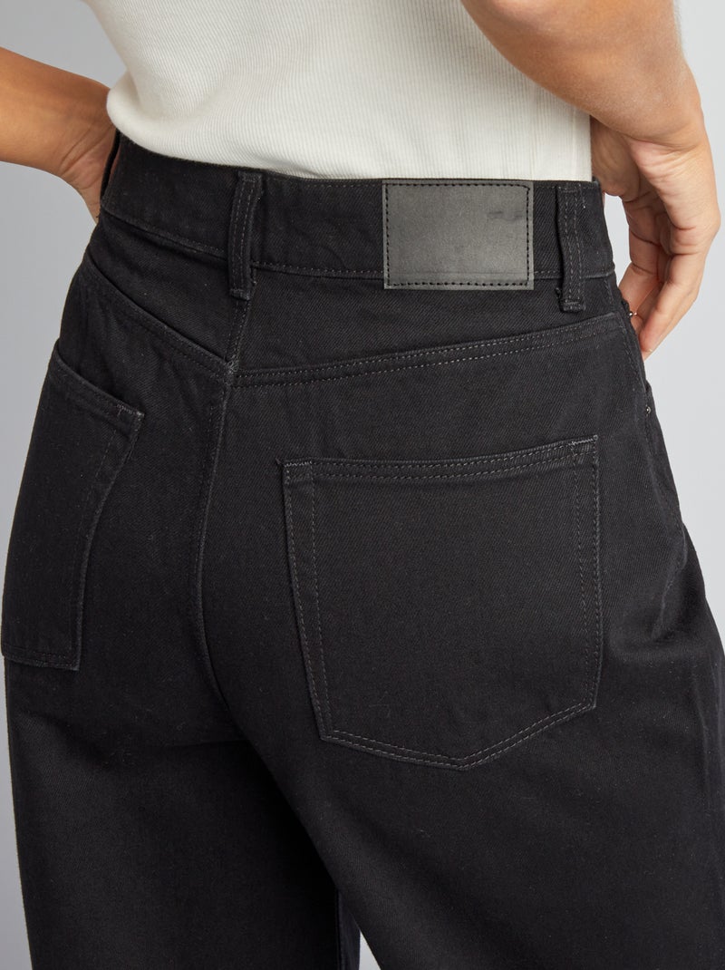 Jeans met wijde pijpen - L32 ZWART - Kiabi