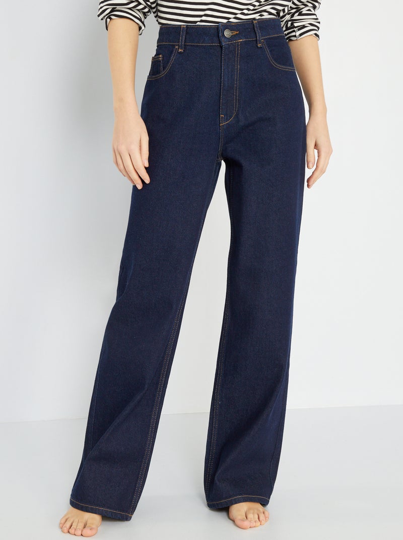 Jeans met wijde pijpen - L34 BLAUW - Kiabi