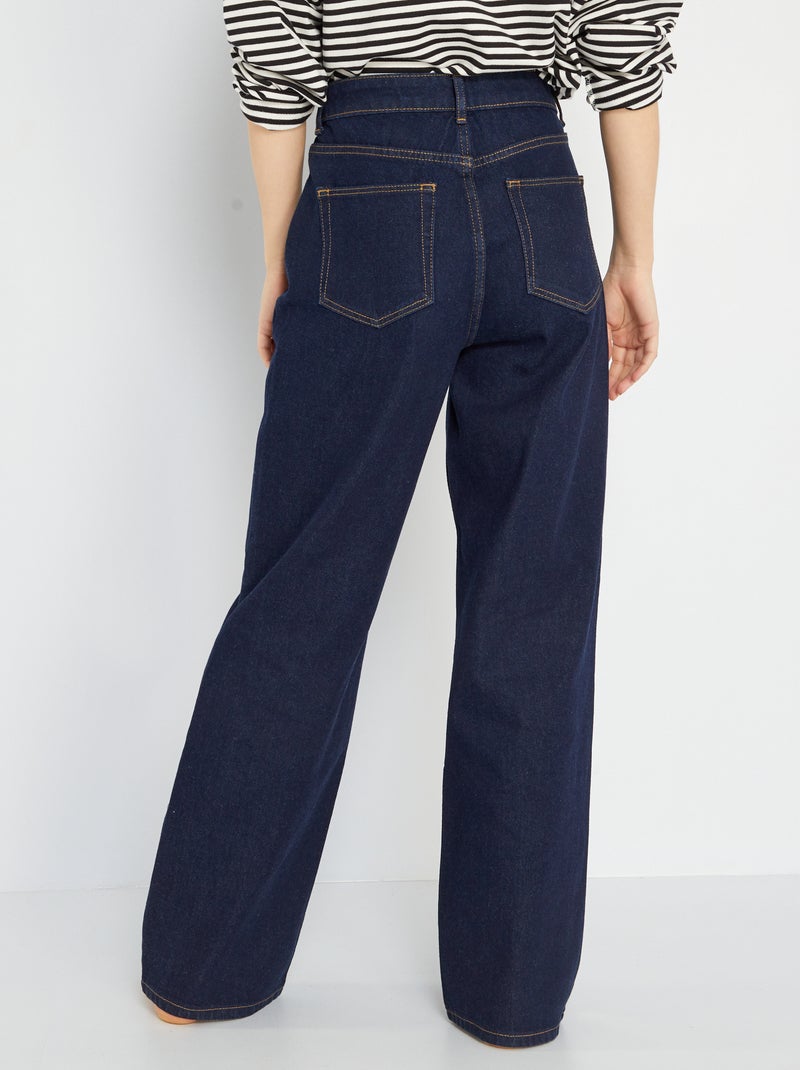 Jeans met wijde pijpen - L34 BLAUW - Kiabi