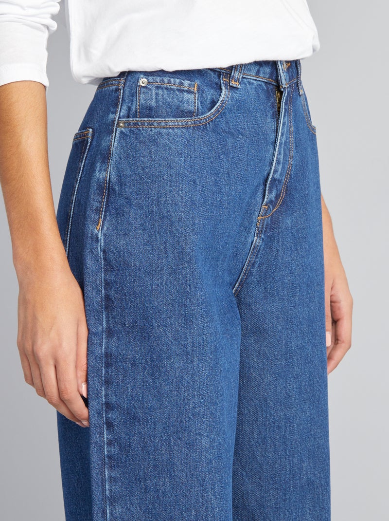 Jeans met wijde pijpen - L34 BLAUW - Kiabi