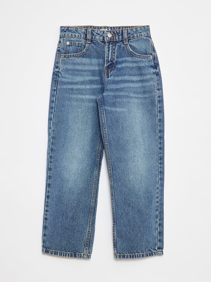 Jeans met wijde pijpen Blauw - Kiabi