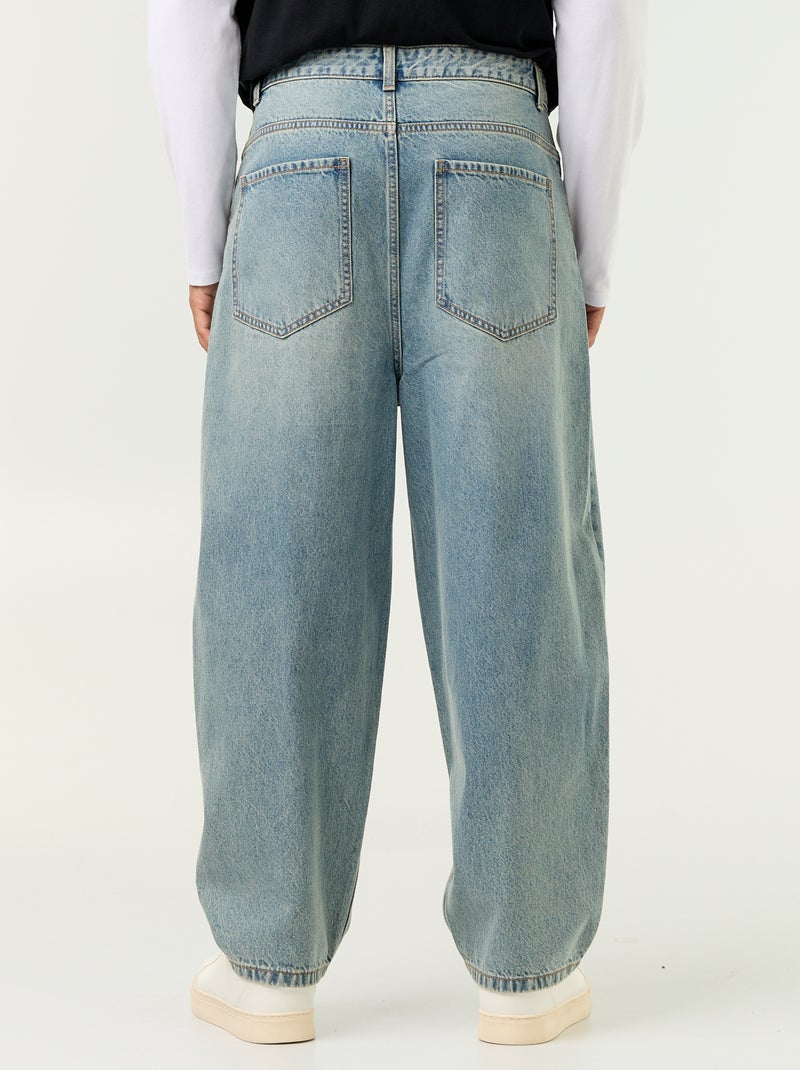 Jeans met wijde pijpen en 5 zakken Blauw - Kiabi